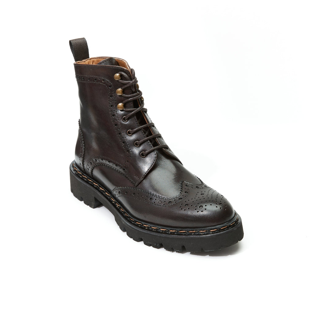 Derby Golf Toe Boots - Dark Brown - Women