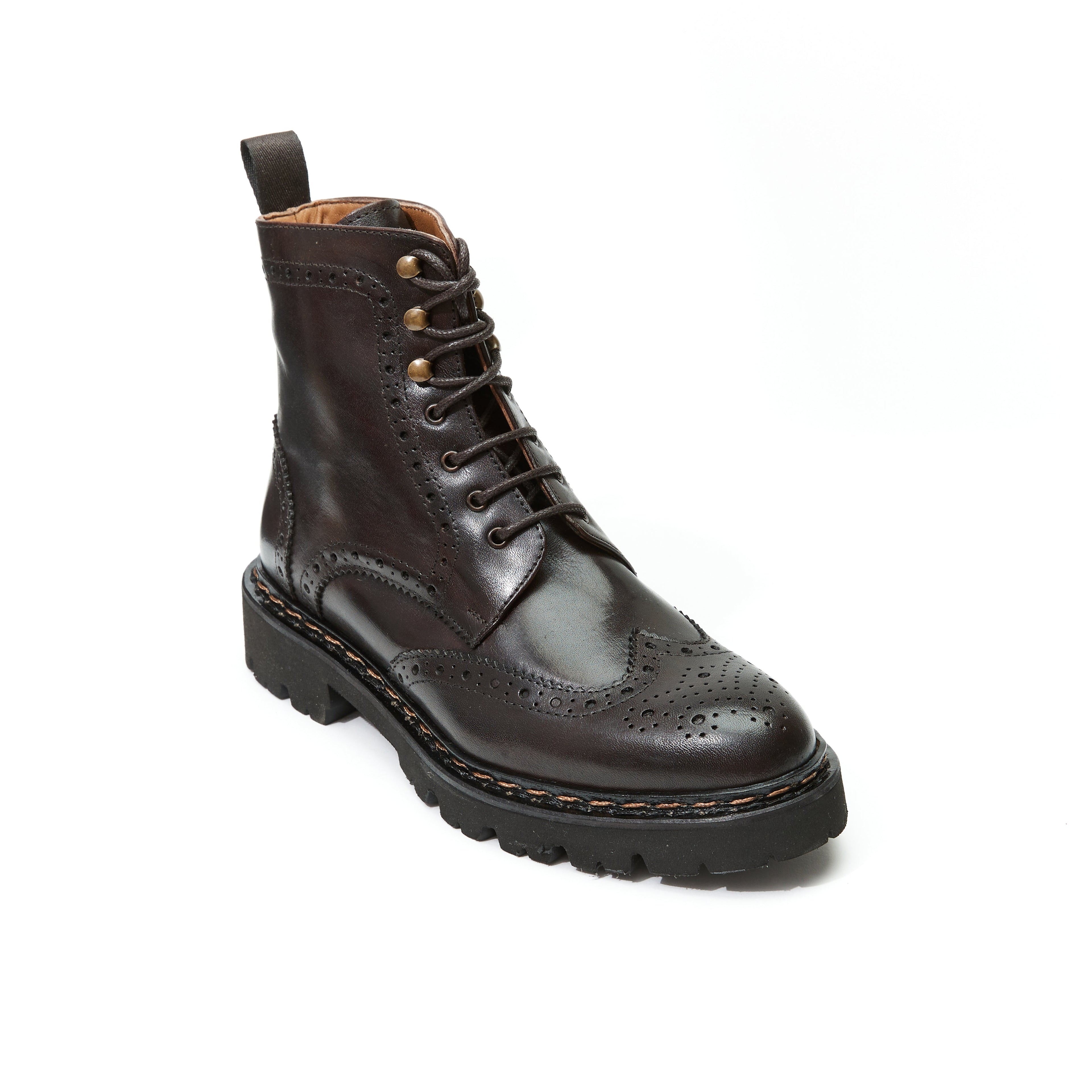 Derby Golf Toe Boots - Dark Brown - Women