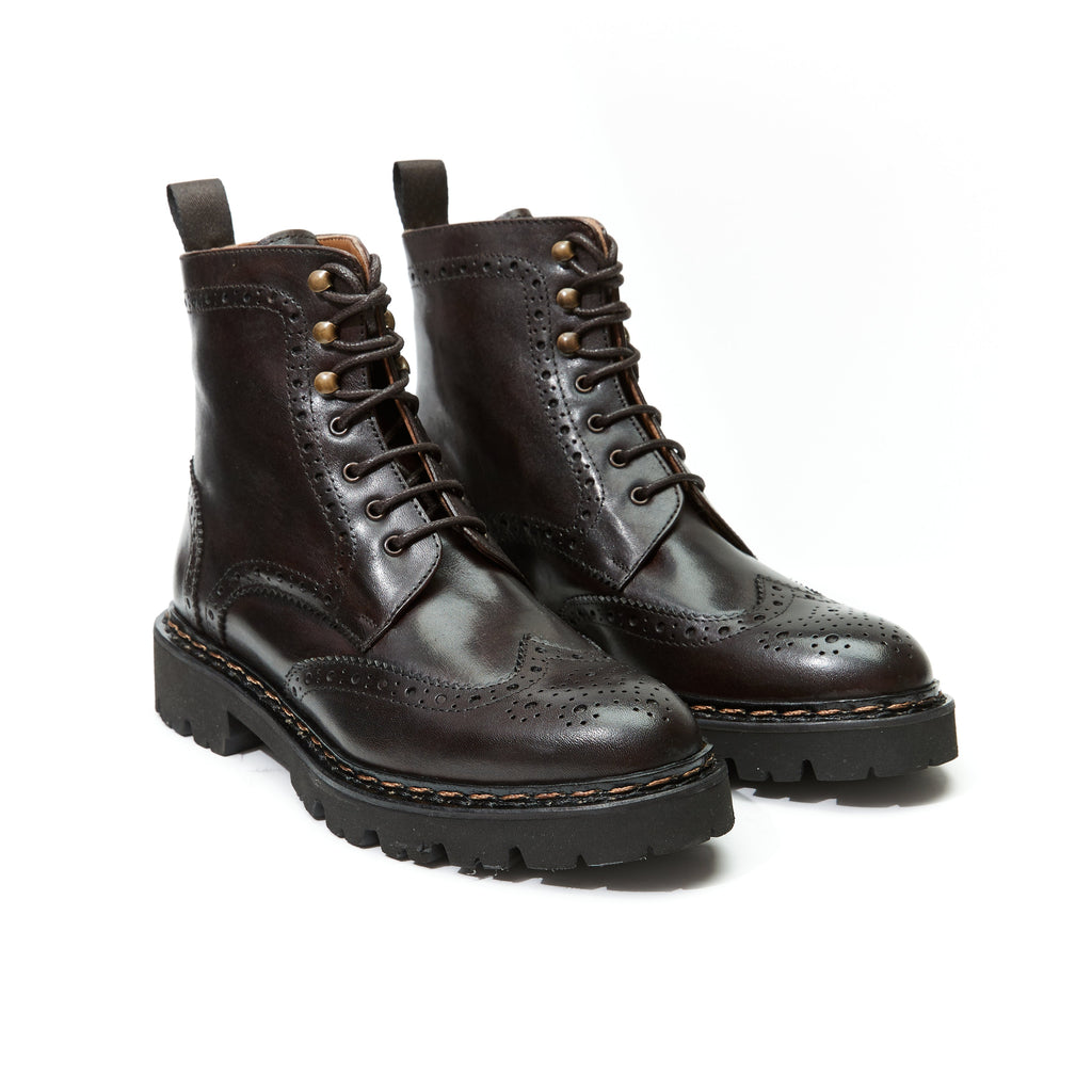 Derby Golf Toe Boots - Dark Brown - Women