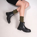 British Passport - Wingtip Chelsea Boots - Black - Women