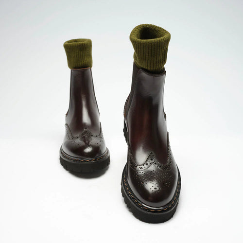 British Passport - Bottines Chelsea À Bout D'Aile - Marron Foncé - Femme