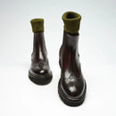 Pasaporte británico - Botas Chelsea Wingtip - Marrón oscuro - Mujer