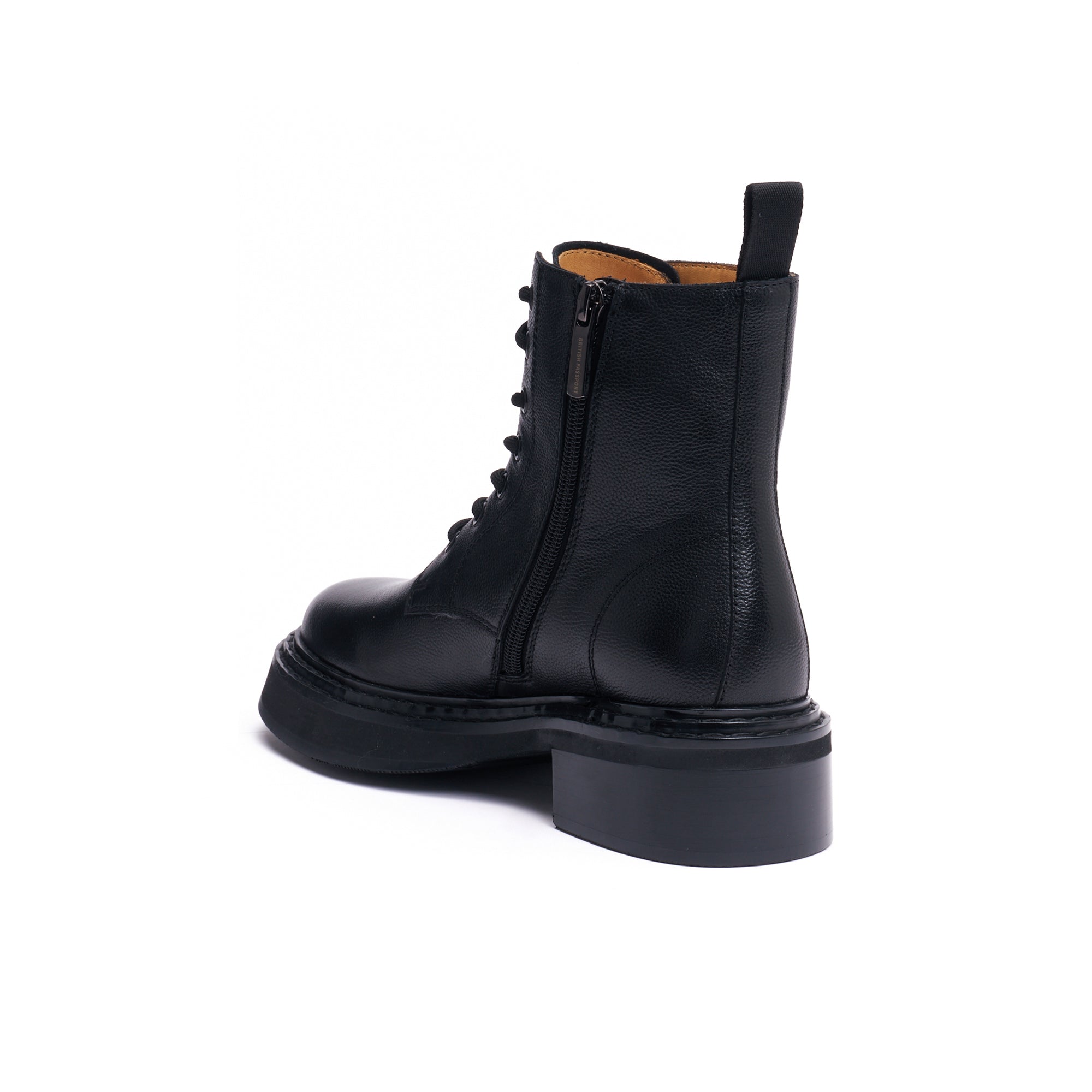 Botines Derby Con Cordones - Negro - Mujer