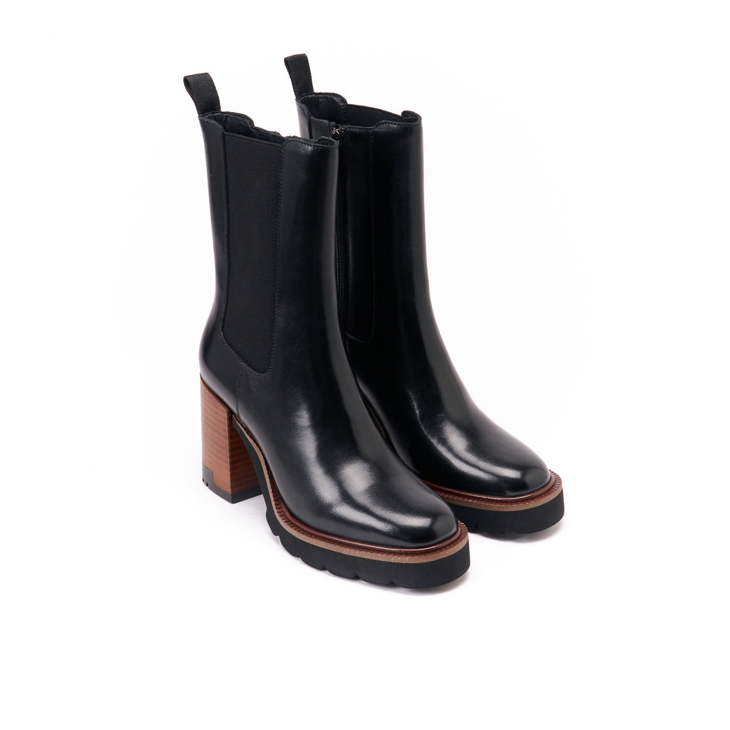 Bottines Chelsea À Talons - Noir - Femme
