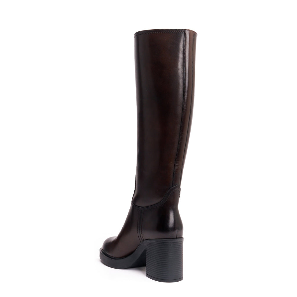 Bottes Tubulaires À Talon Haut - Marron Foncé - Femme