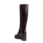 Bottes Tubulaires À Talon Haut - Marron Foncé - Femme