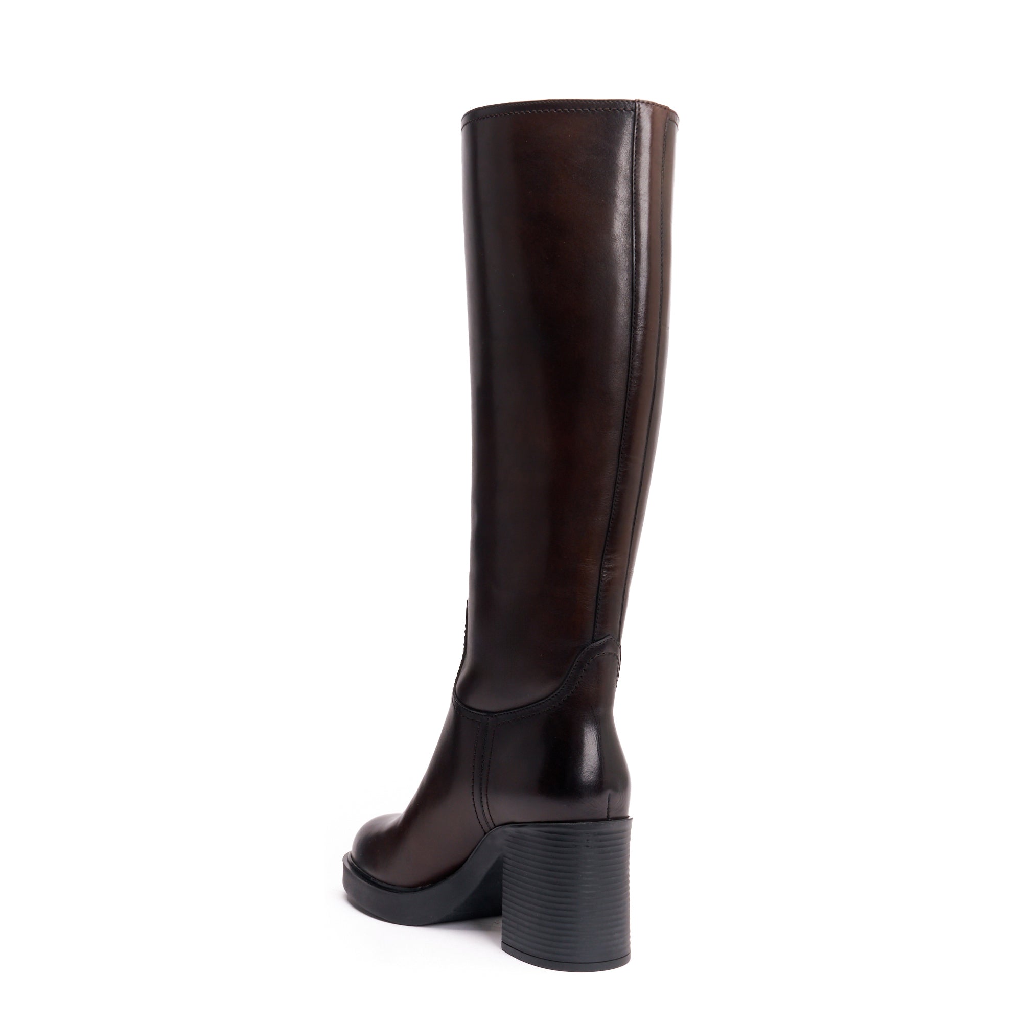 Bottes Tubulaires À Talon Haut - Marron Foncé - Femme