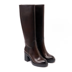 Bottes Tubulaires À Talon Haut - Marron Foncé - Femme