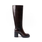 Bottes Tubulaires À Talon Haut - Marron Foncé - Femme