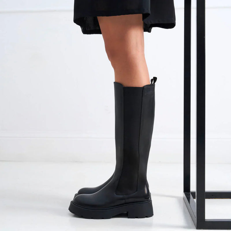 Pasaporte británico - Botas altas - Negro - Mujer