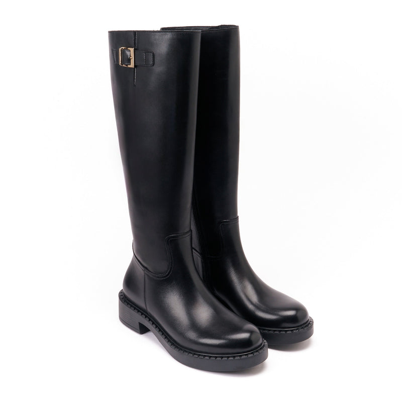 Pasaporte británico - Botas altas - Negro - Mujer