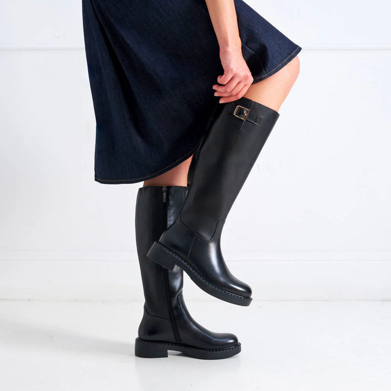 British Passport - Bottes Haute - Noir - Femme