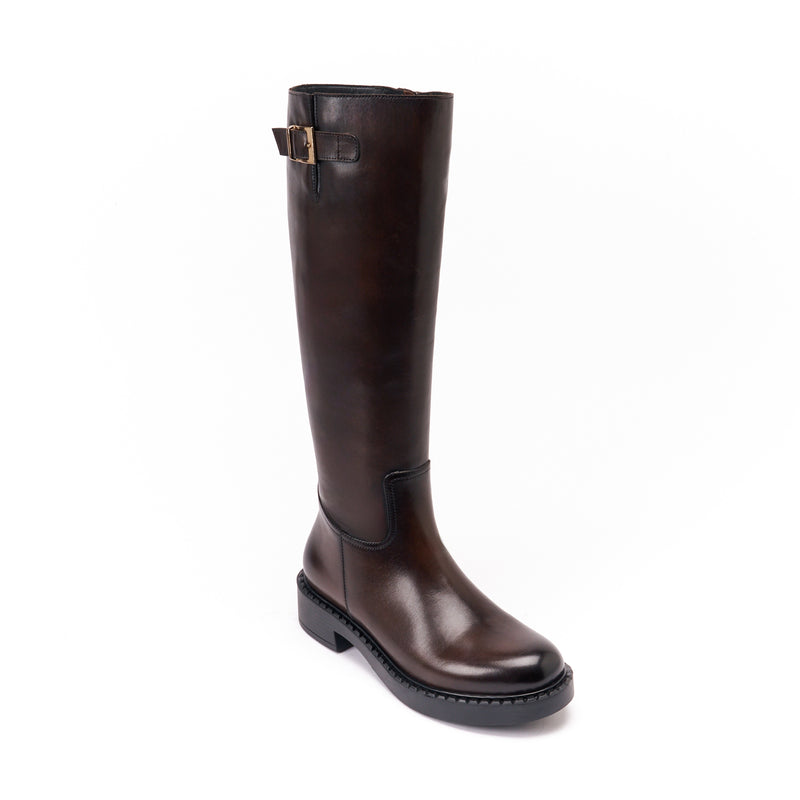 British Passport - Bottes Haute - Marron Foncé - Femme