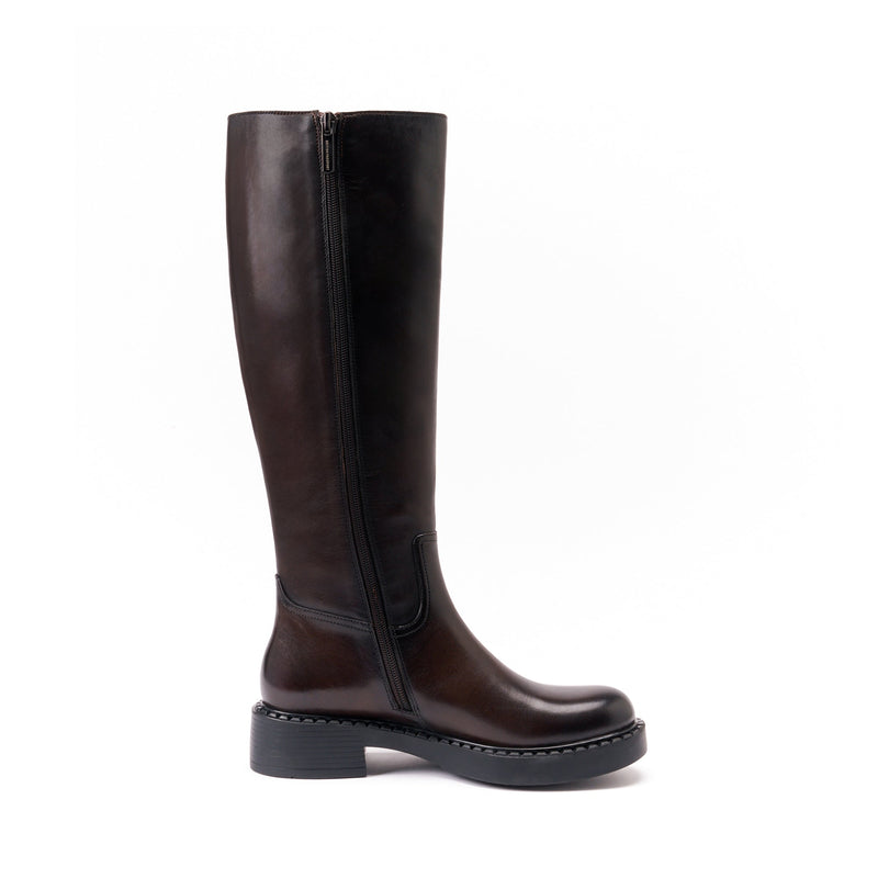 Pasaporte británico - Botas altas - Marrón oscuro - Mujer