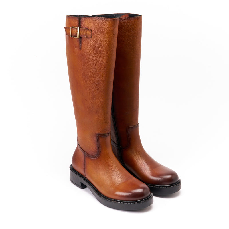 British Passport - High Boots - Brown - Women's