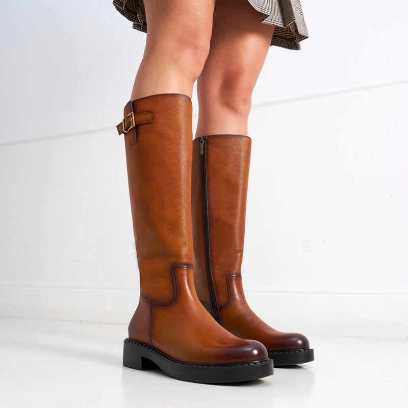 British Passport - High Boots - Brown - Women's