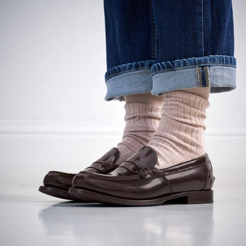 Loafers - Burgundy - Women