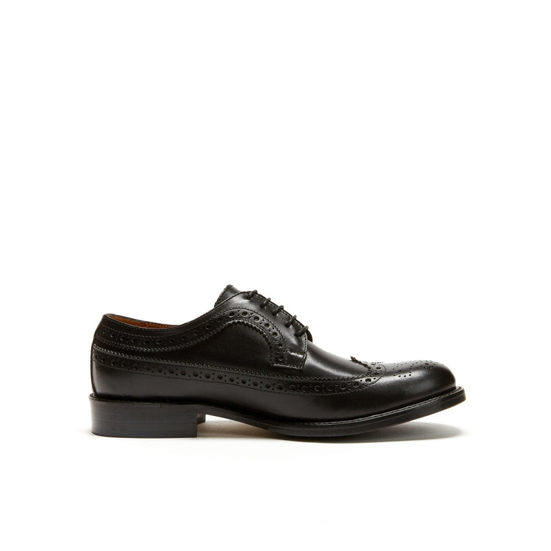 Derby Long Wing Tip Noires - Femme