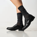 Monk Strap À Bout Droit Noir - Femme