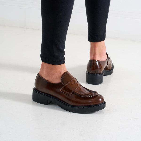 Mocassins Penny - Marron - Femme