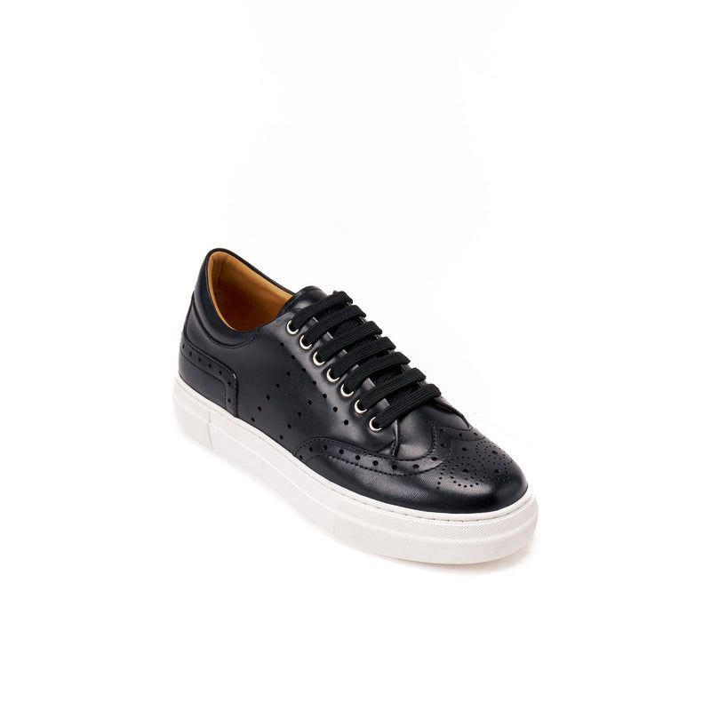 Baskets Wing Tip Noires - Femme