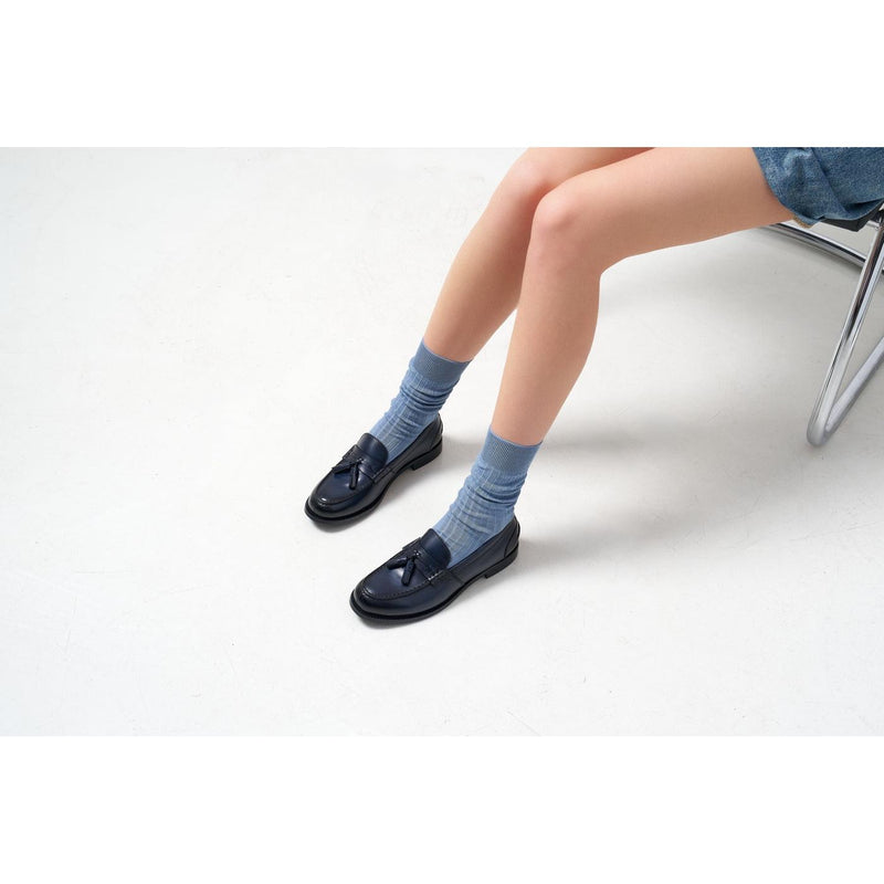 Mocassin Tassel Bleu Foncé - Femme