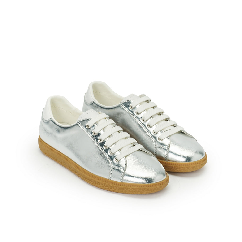Zapatillas Low Cut Plateadas - Mujer