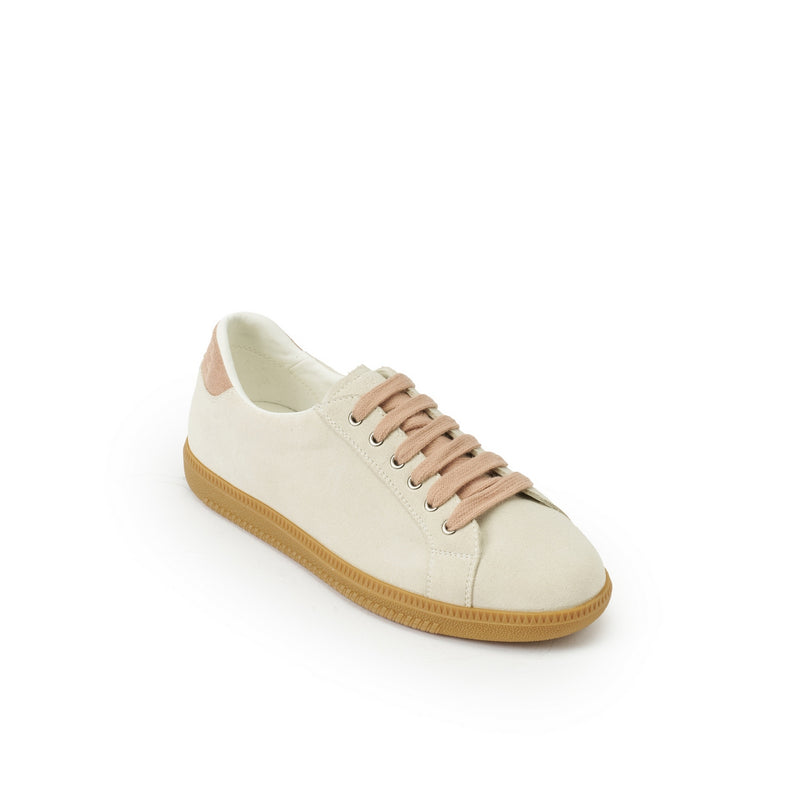 Cream White Low Cut Sneakers - Women