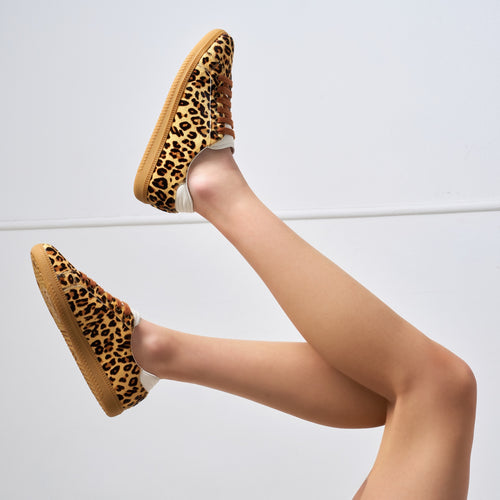 Baskets Low Cut Leopard - Femme