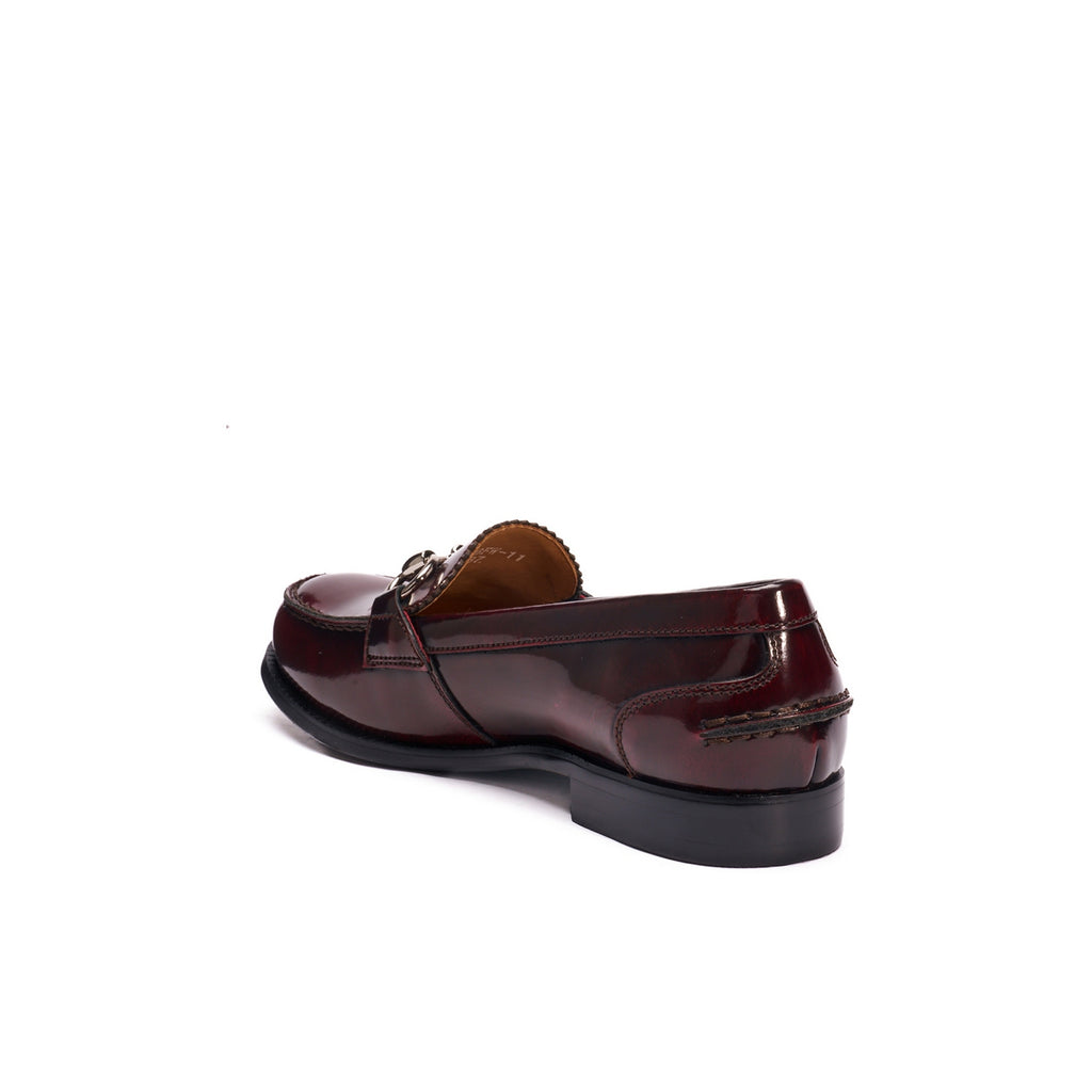 Horsebit Loafers - Burgundy - Women