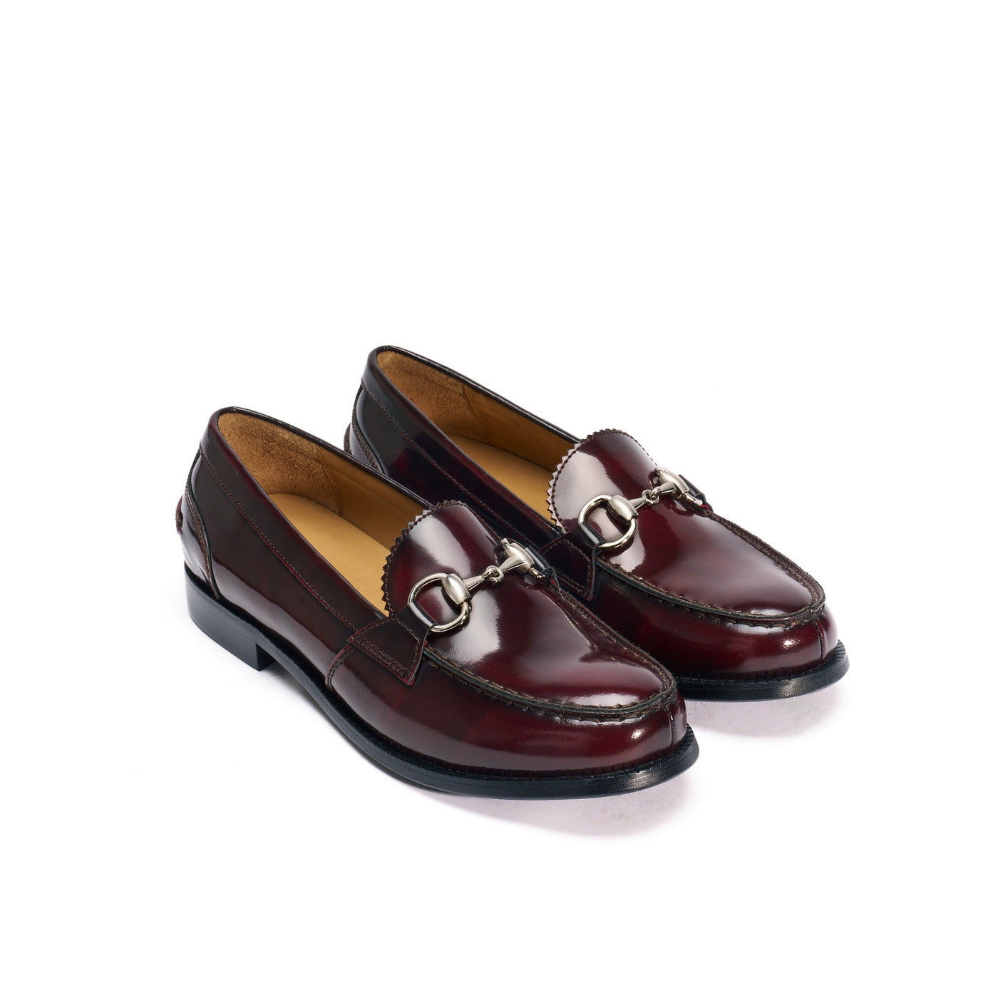 Horsebit Loafers - Burgundy - Women