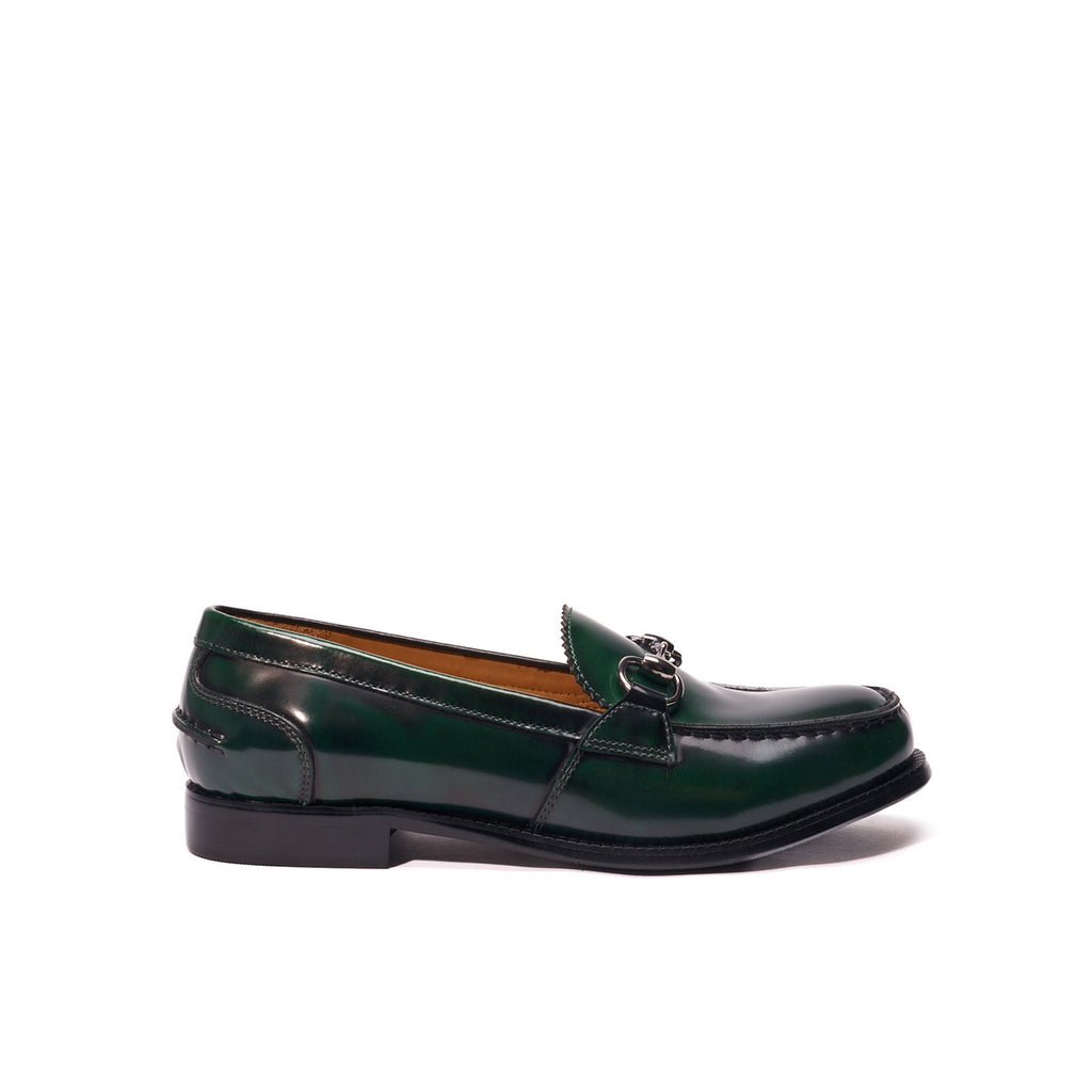 Horsebit Loafers - Green - Women