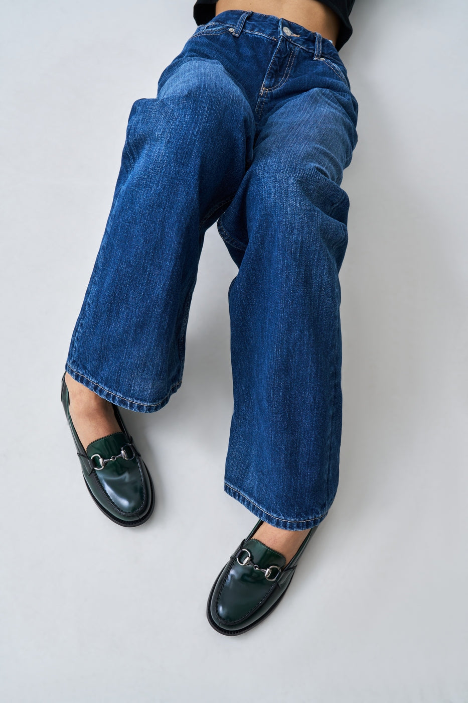Horsebit Loafers - Green - Women