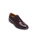 Richelieu mit gerader Kappe - Bordeaux - Damen