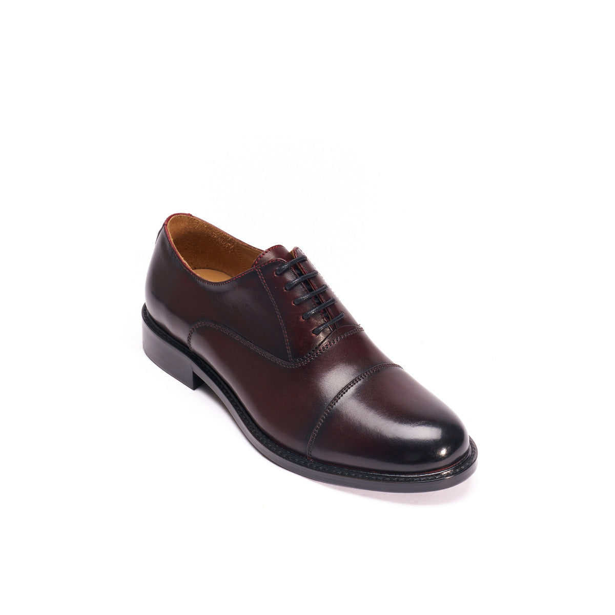 Richelieu mit gerader Kappe - Bordeaux - Damen