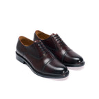 Richelieu mit gerader Kappe - Bordeaux - Damen