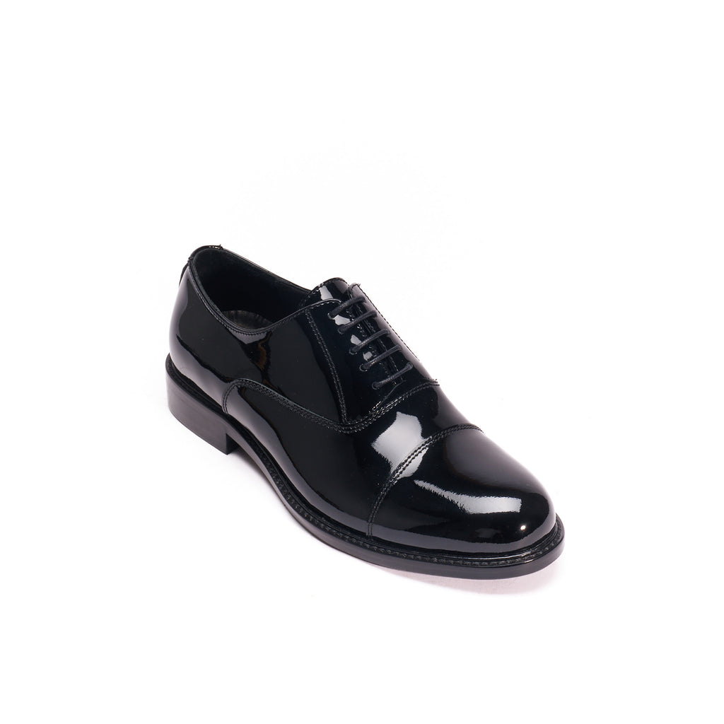 Oxfordskor Cap Toe - Lackat läder Svart - Dam