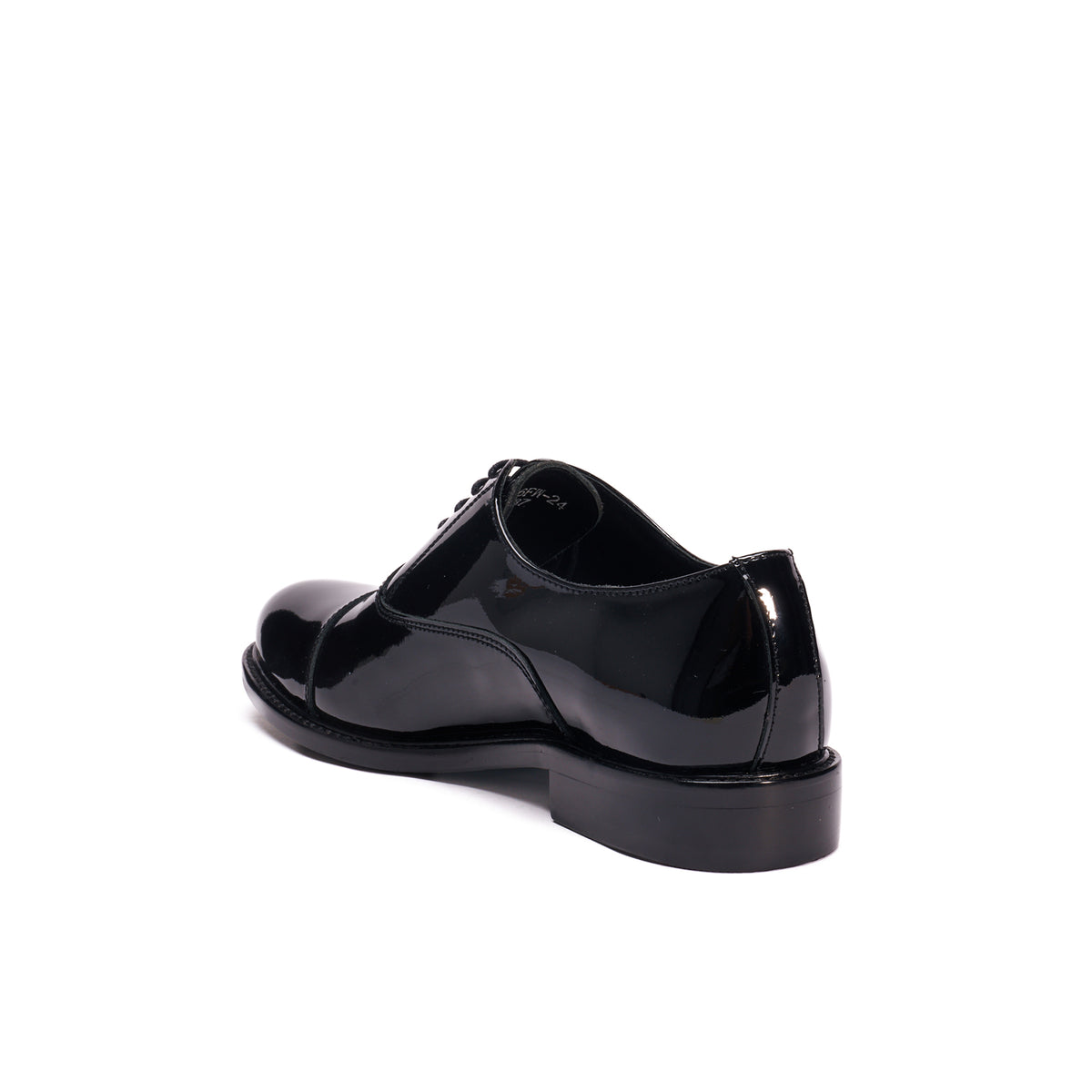Oxfordskor Cap Toe - Lackat läder Svart - Dam