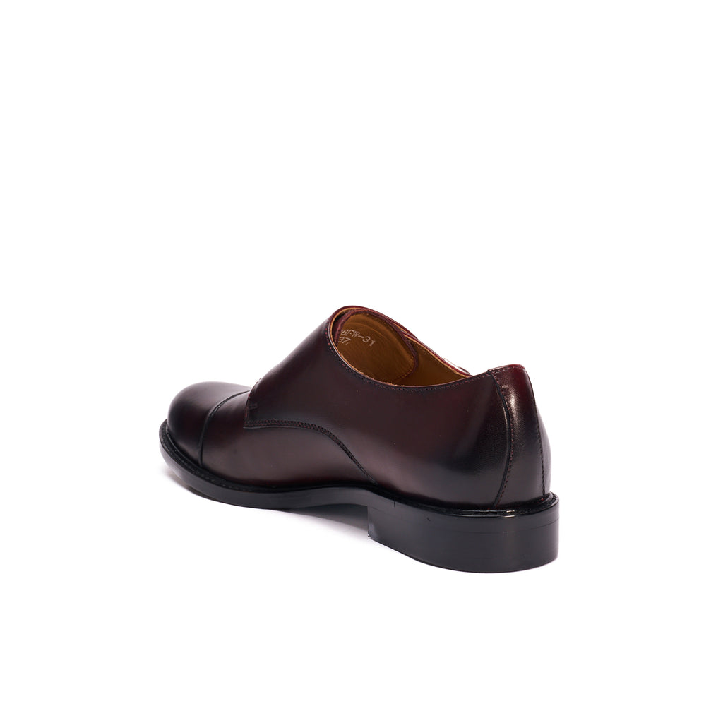 Monkstraps mit gerader Kappe - Bordeaux - Damen