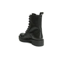 Lace-up Derby Ankle Boots - Black - Women