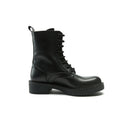 Lace-up Derby Ankle Boots - Black - Women