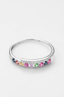 Bague "Passion Scintillante" D0,045/18 Mx0,28/9 - Or Blanc 375/1000