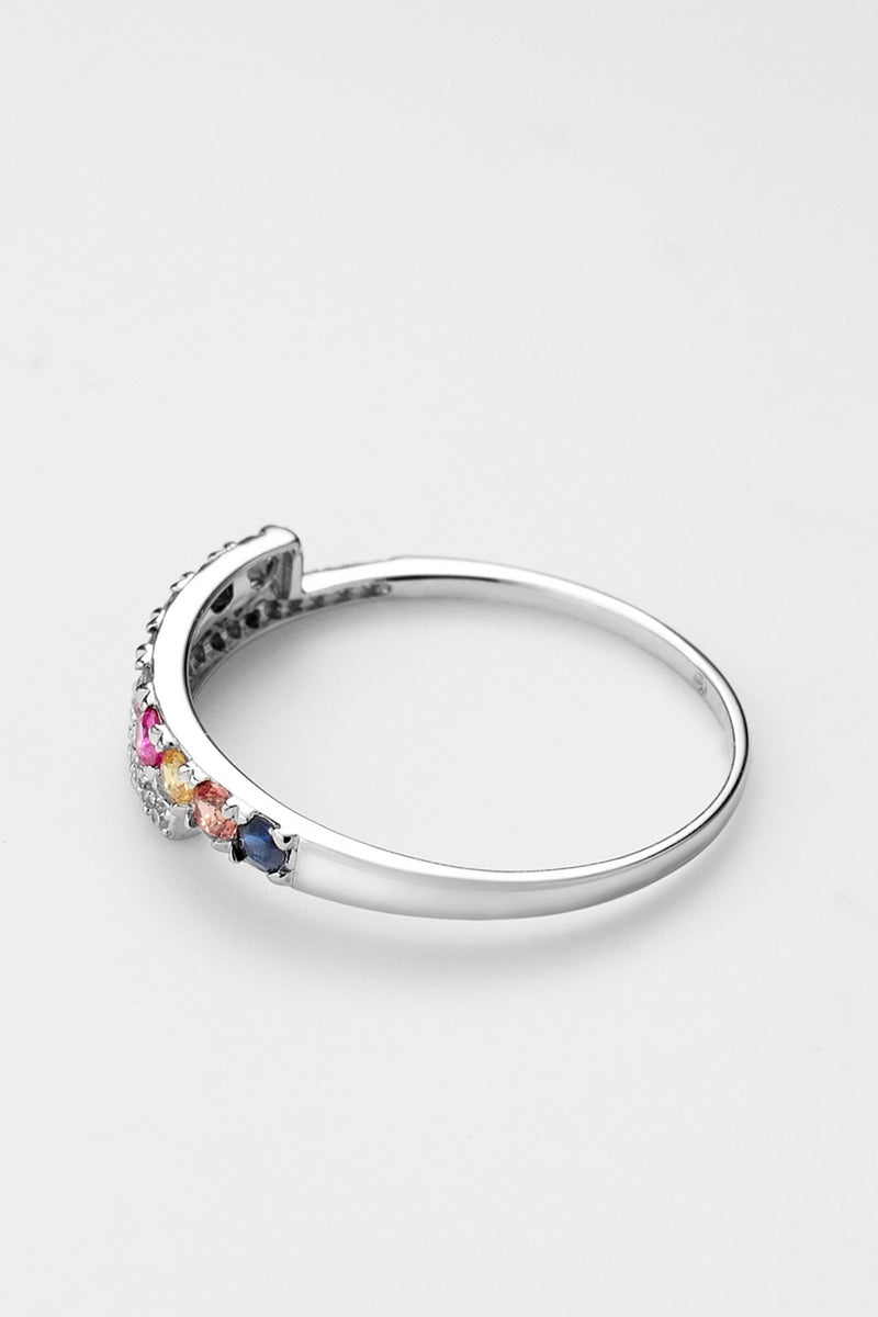 Bague "Passion Scintillante" D0,045/18 Mx0,28/9 - Or Blanc 375/1000