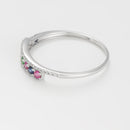 Bague "Passion Scintillante" D0,045/18 Mx0,28/9 - Or Blanc 375/1000