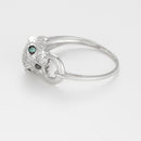 Bague D0,22/80 Dn 0,009/1 E0,029/2 - Or Blanc 375/1000