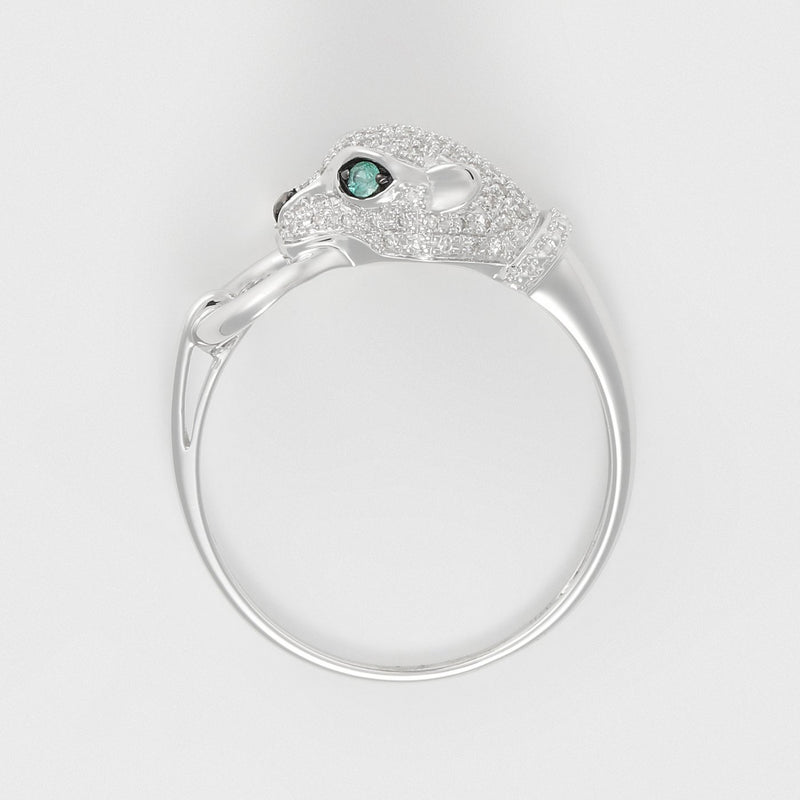 Bague D0,22/80 Dn 0,009/1 E0,029/2 - Or Blanc 375/1000