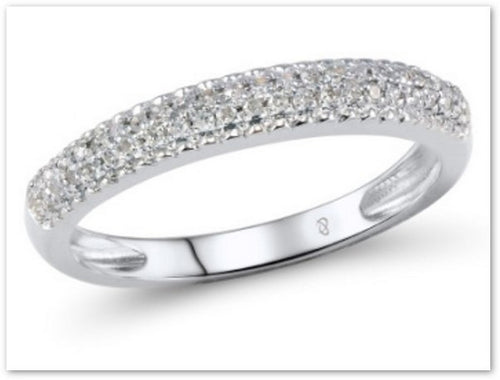 Bague "Arsia" Diamants 0,14Ct/47 - Or Blanc 375/1000