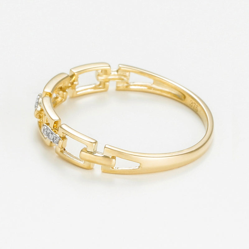 Ring "Maillage" D0,01/9 - Yellow gold 375/1000