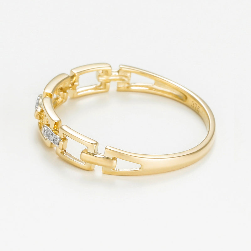 Bague "Maillage" D0,01/9 - Or Jaune 375/1000