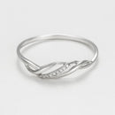 "Life" Gold Ring D 0.01 Ct - White Gold